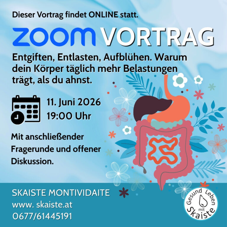 11. Juni 2026 | Online Vortrag: Entgiften, Entlasten, Aufblühen.