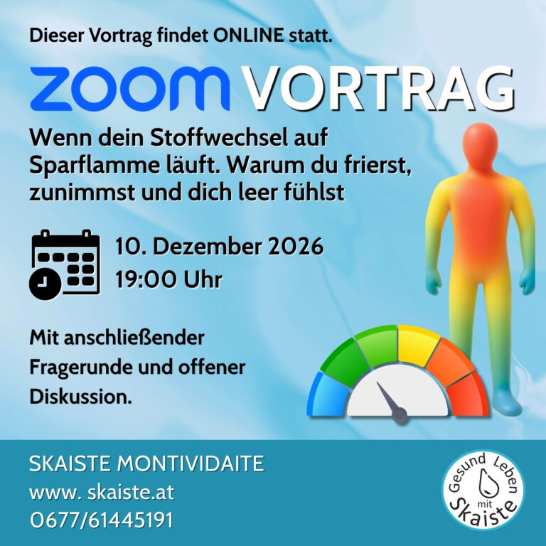 10. Dezember 2026 | Online Vortrag: Wenn dein Stoffwechsel auf Sparflamme läuft