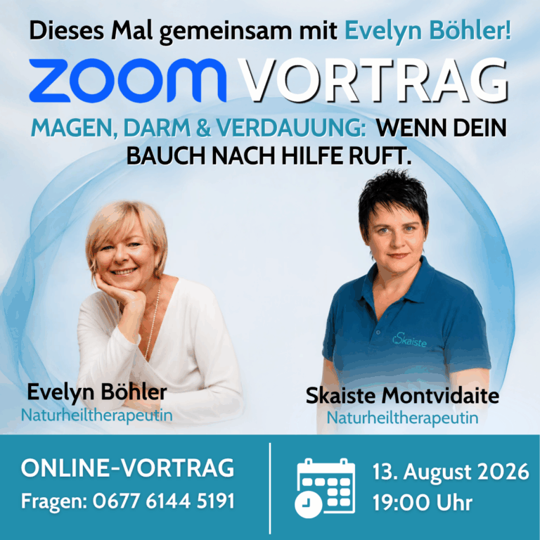 13. August 2026 | Online Vortrag: Magen, Darm & Verdauung.